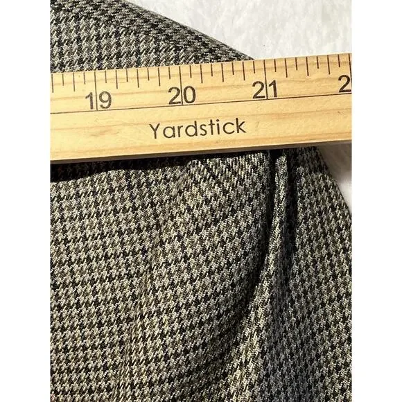 Ralph Lauren LRL Mens 48L Tan Brown Houndstooth Silk Wool Blazer Sport Jacket - Picture 11 of 14